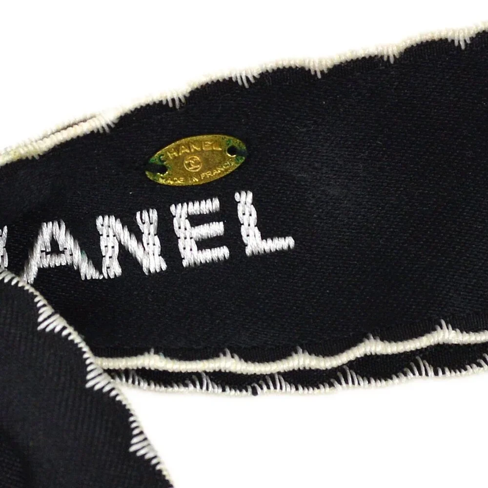 Chanel Bow Brooch Pin Black Satin 12297 - Picture 3 of 4